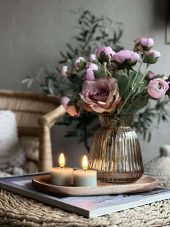 LED Fyrfadslys 2 stk - Mint voks