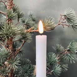 LED Kronelys 2 stk Hvid - 22cm