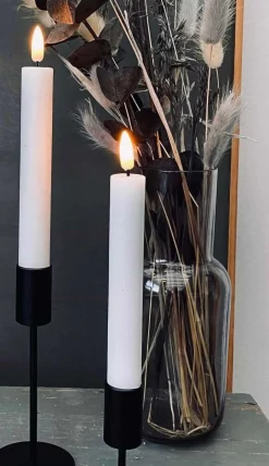 LED Kronelys 2 stk Hvid – 18cm