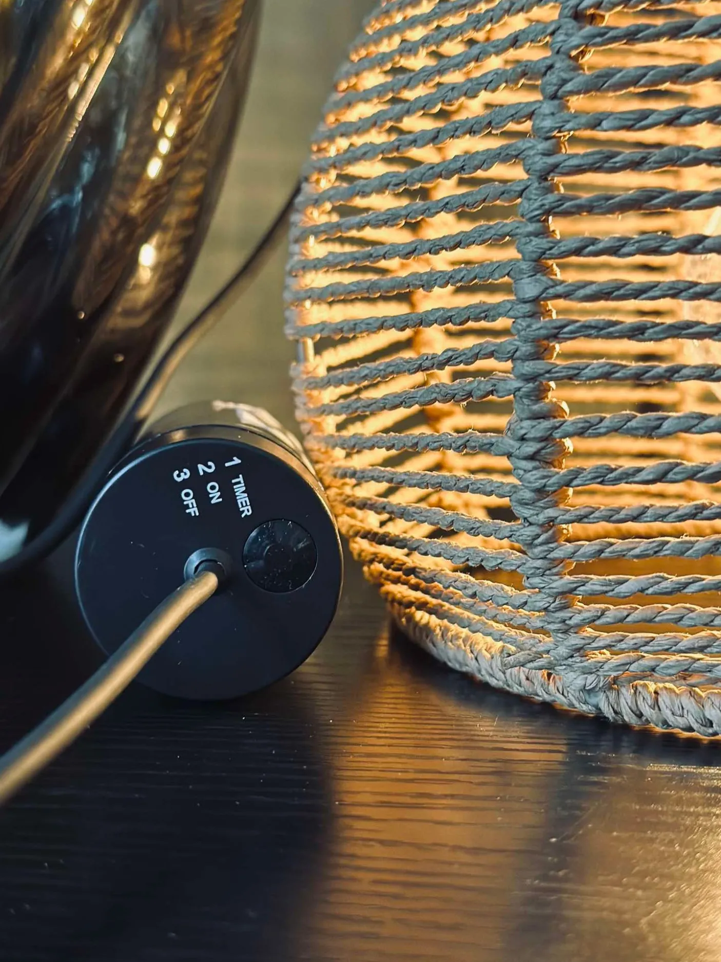 LED lampe til batterier m. Timerfunktion