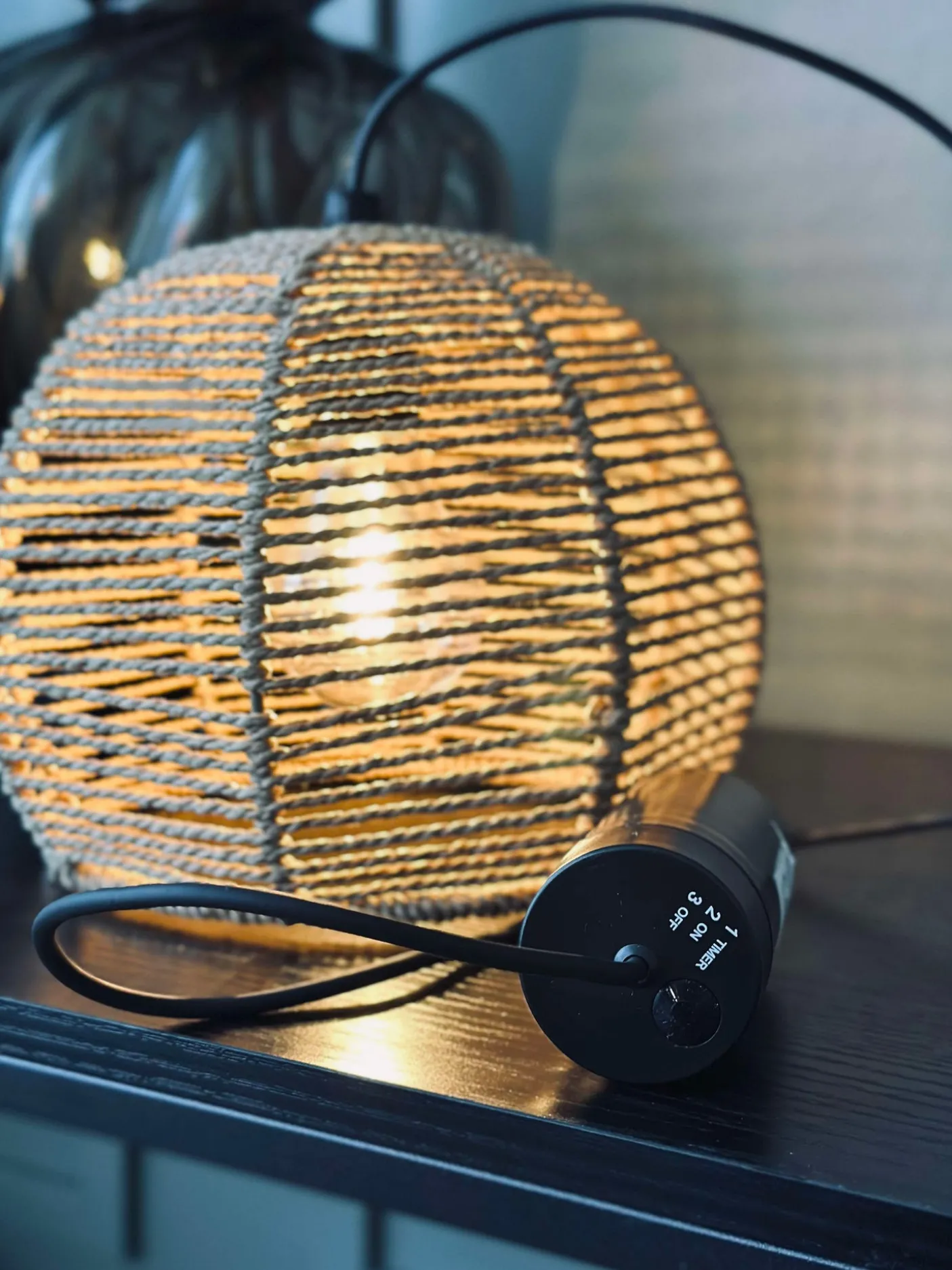 LED lampe til batterier m. Timerfunktion