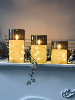 LED Lys ALMA 3 stk m. fjernbetjening