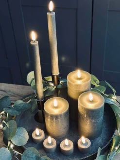 LED Lys pakke med 9 LED lys - grå/grøn