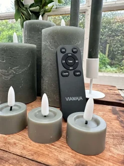 LED Lys pakke med 9 LED lys - grå/grøn