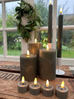 LED Lys pakke med 9 LED lys - grå/grøn