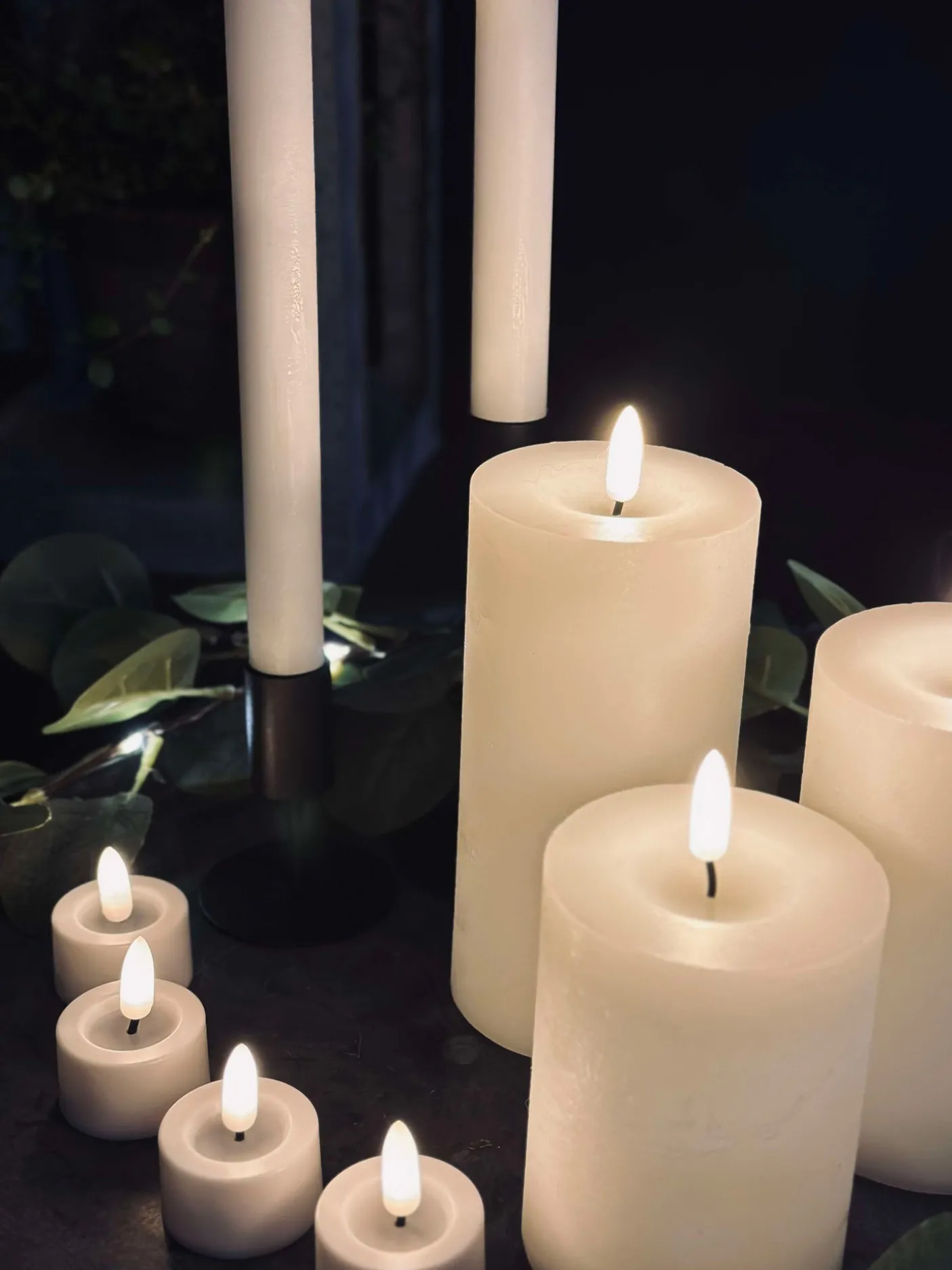 LED Lys pakke med 9 LED lys - Ink fjernbetjening