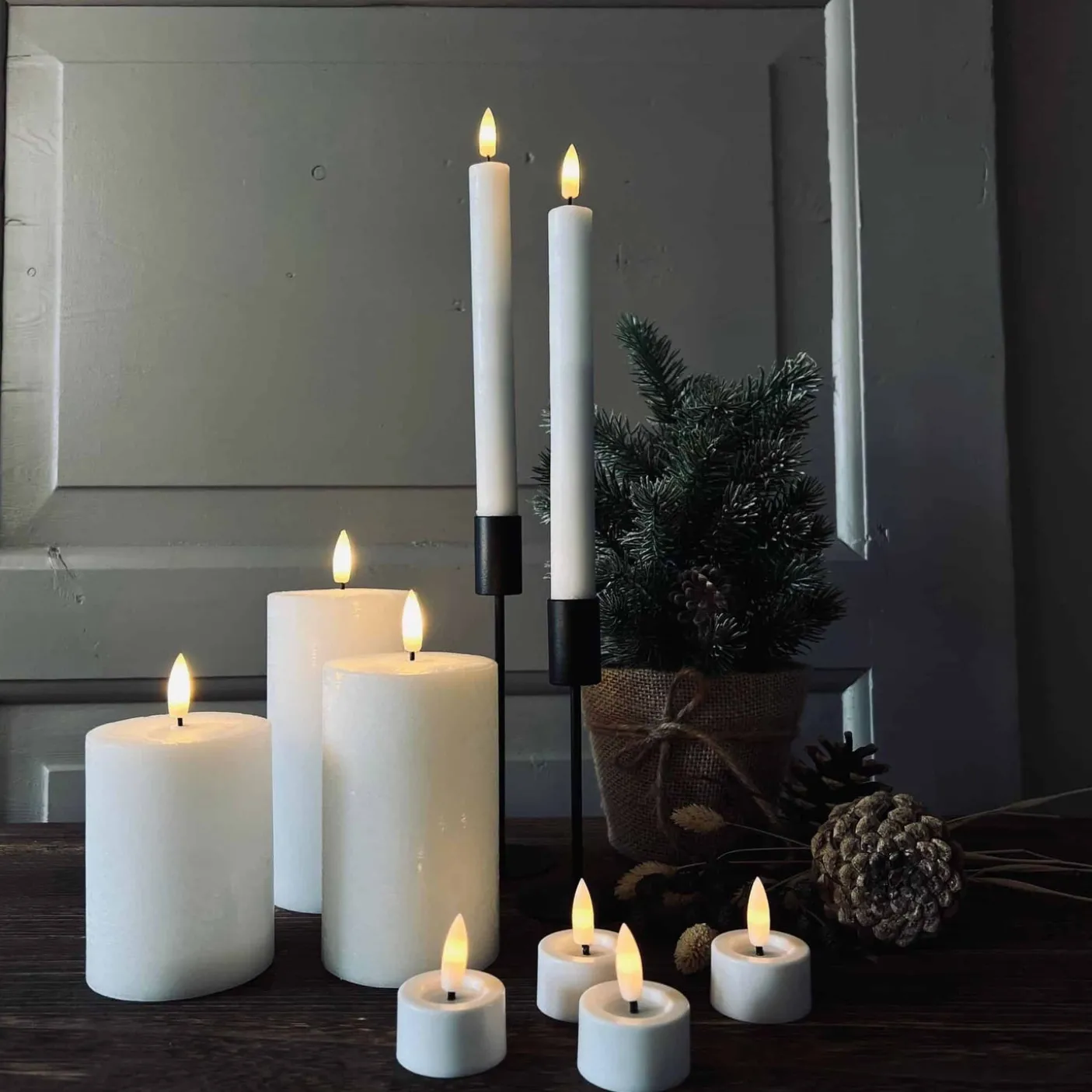 LED Lys pakke med 9 LED lys - Ink fjernbetjening