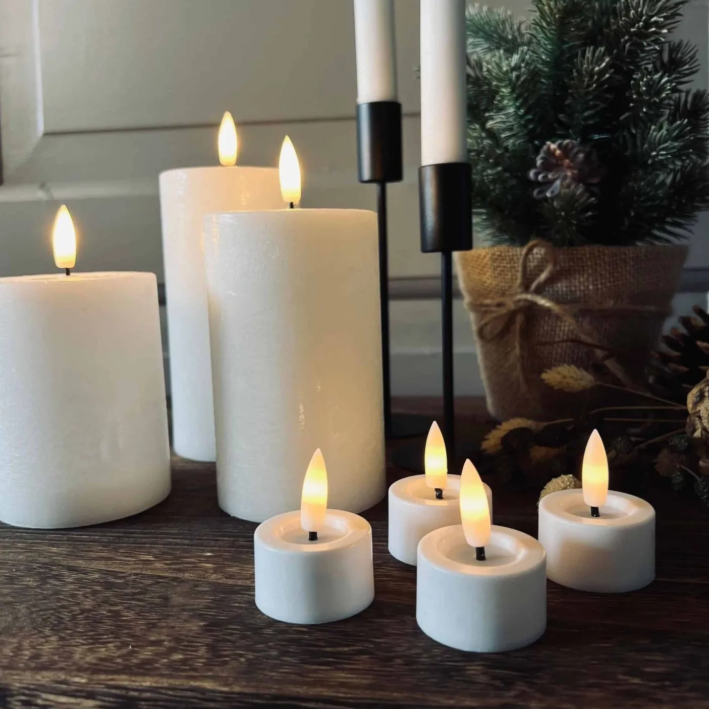 LED Lys pakke med 9 LED lys - Ink fjernbetjening