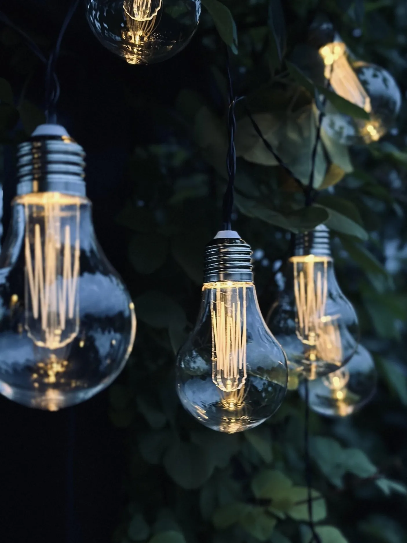 LED Lyskæde med solceller - Udendørs med 10 pære