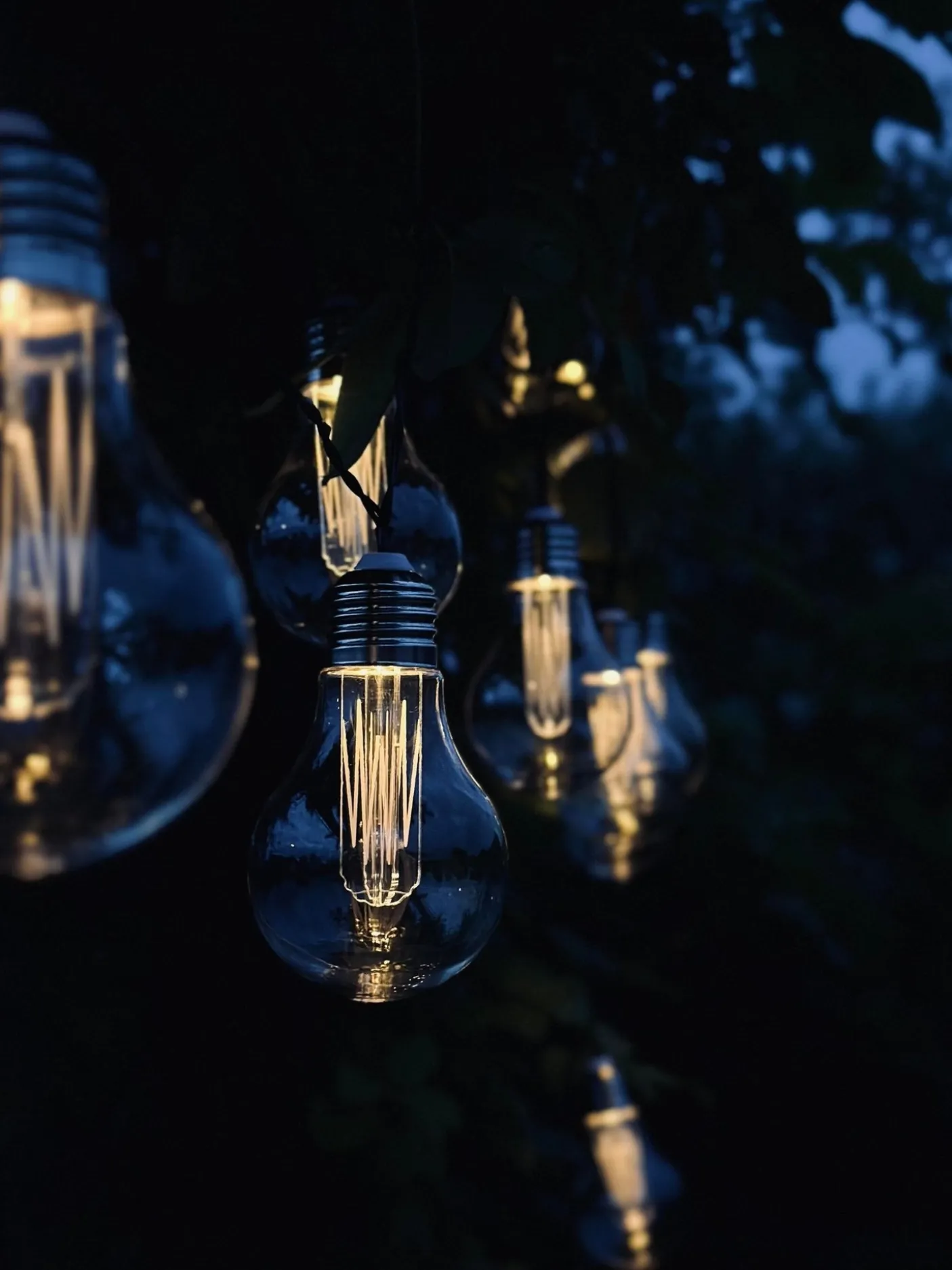 LED Lyskæde med solceller - Udendørs med 10 pære