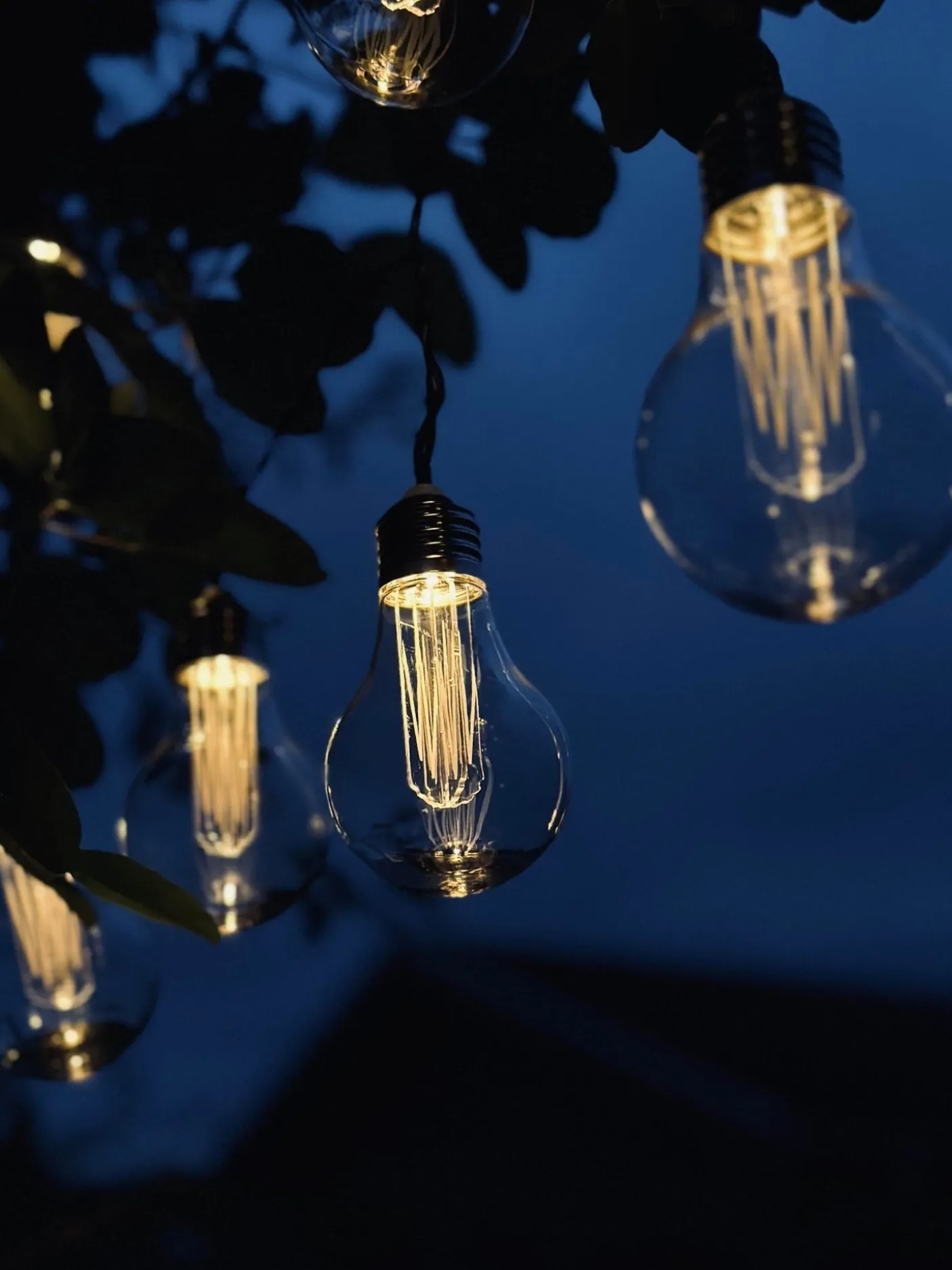 LED Lyskæde med solceller - Udendørs med 10 pære