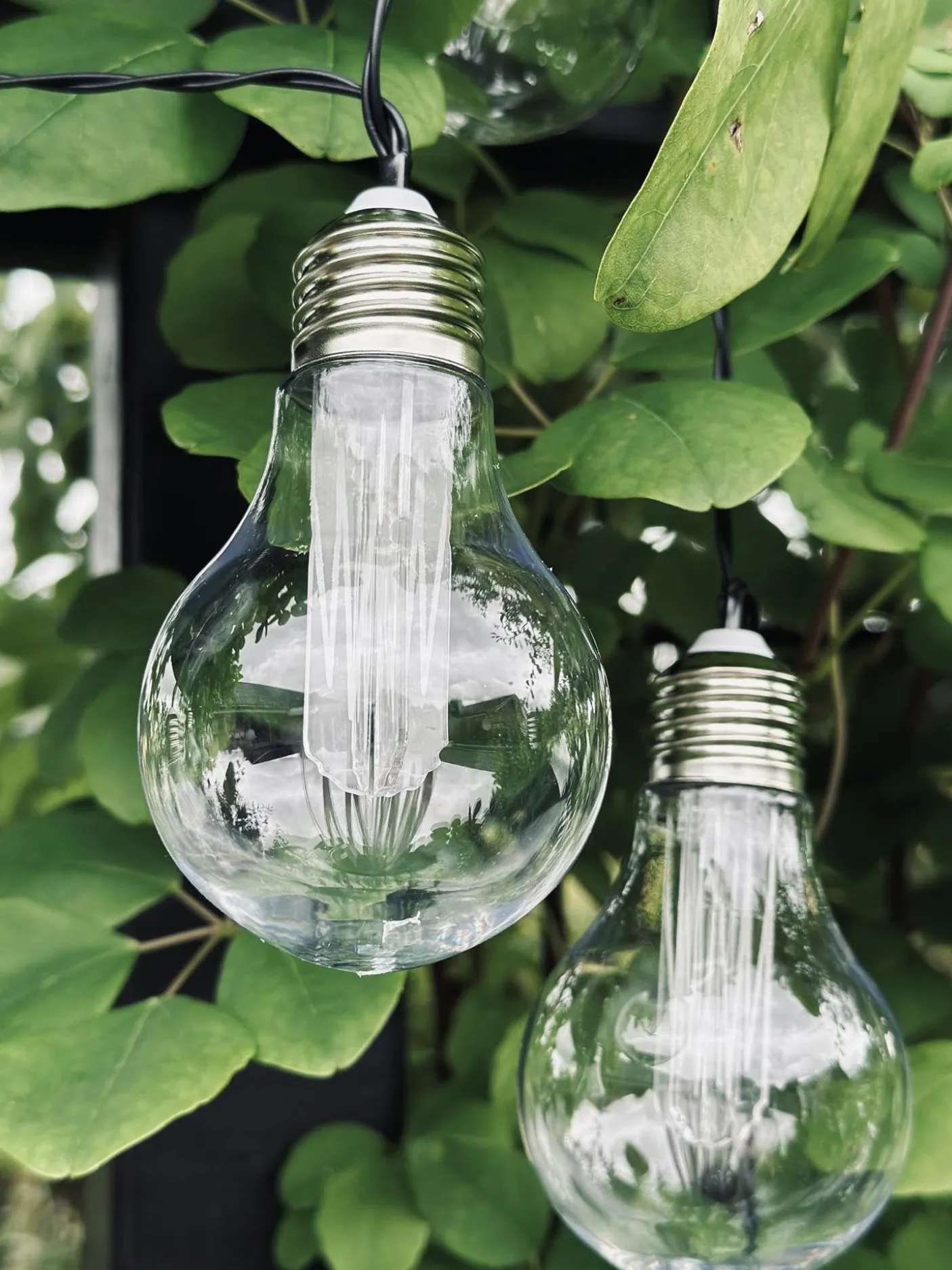 LED Lyskæde med solceller - Udendørs med 10 pære