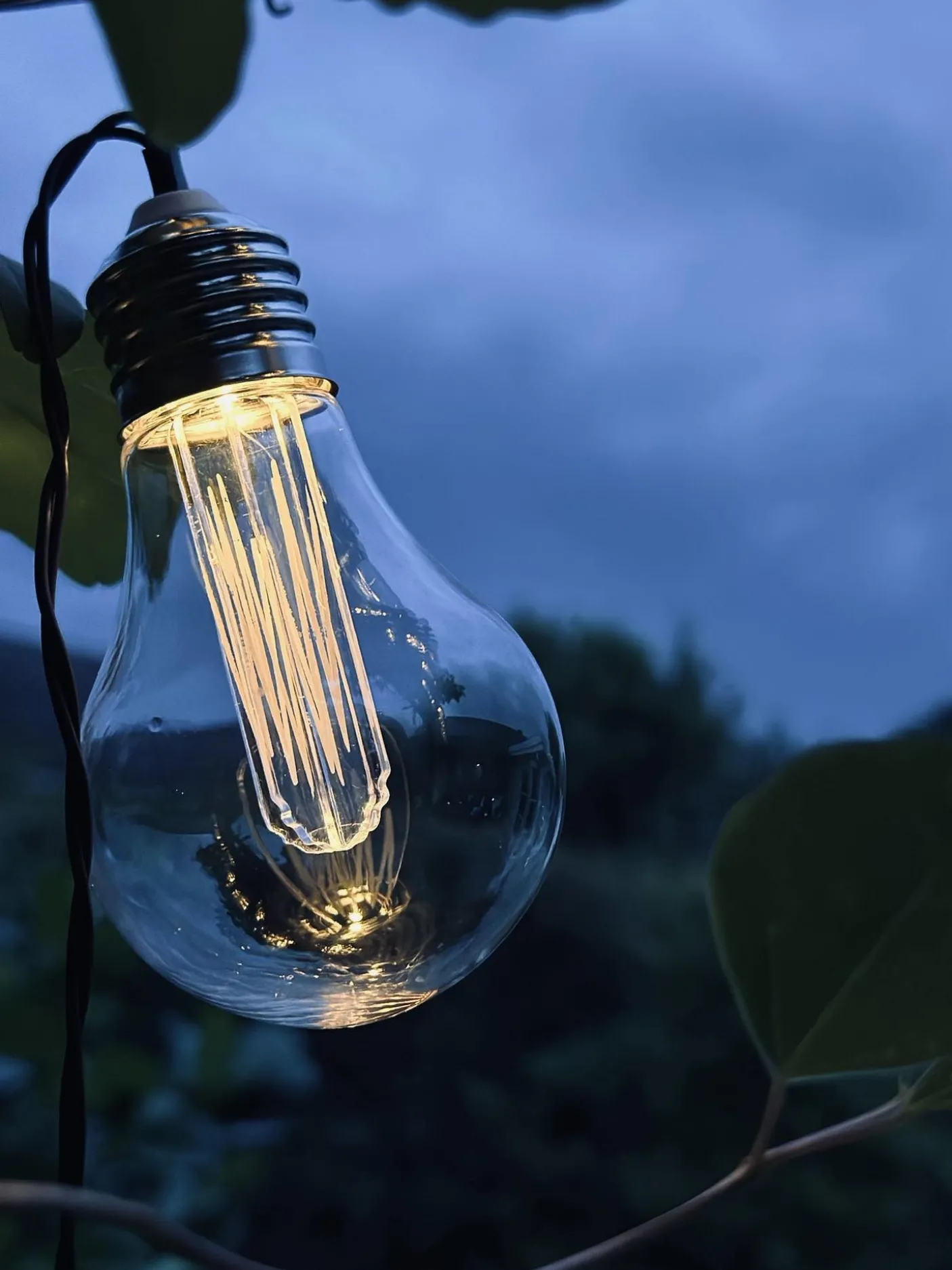 LED Lyskæde med solceller - Udendørs med 10 pære