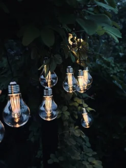 LED Lyskæde med solceller - Udendørs med 10 pære