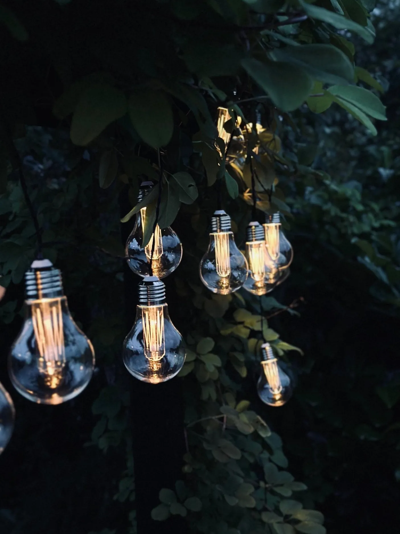 LED Lyskæde med solceller - Udendørs med 10 pære