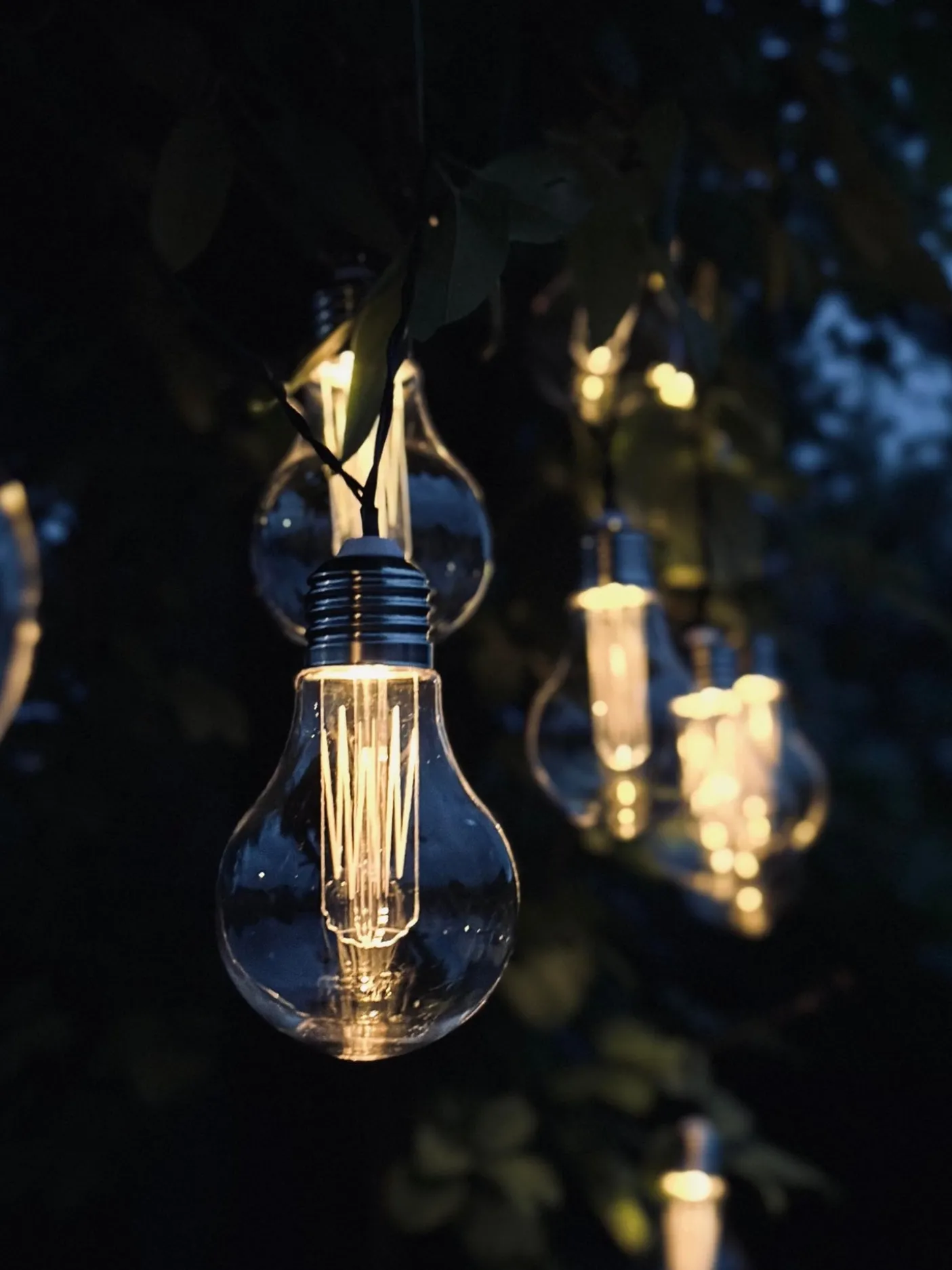 LED Lyskæde med solceller - Udendørs med 10 pære