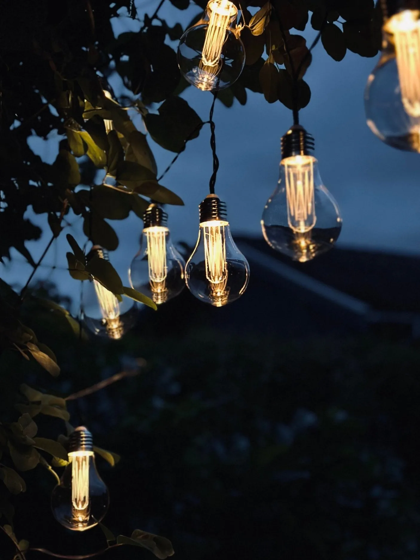 LED Lyskæde med solceller - Udendørs med 10 pære