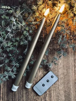 LED Stagelys 2 stk - Guld 27cm