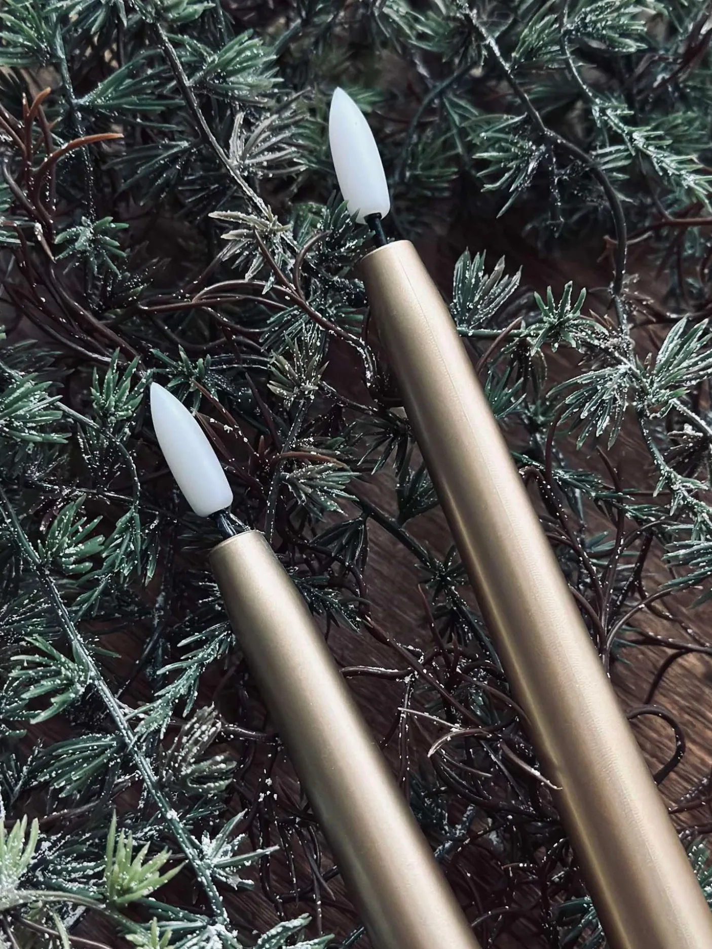 LED Stagelys 2 stk - Guld 27cm