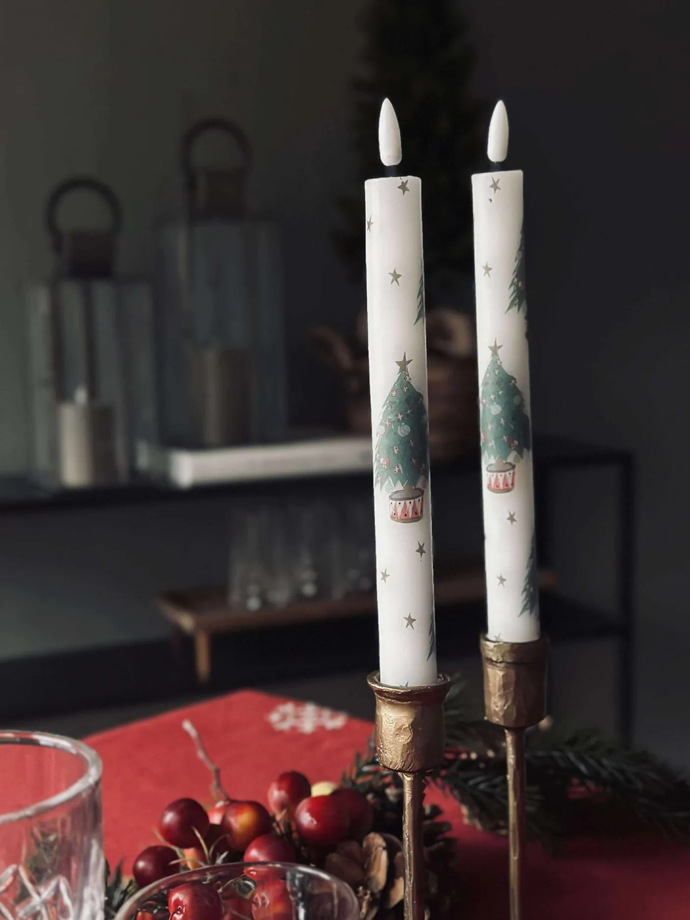 LED Stagelys 2 stk - Julemotiv