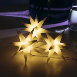 LED stjernelys - 3 stk. sæt