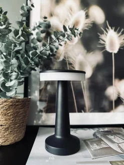 LED Touch Bordlampe genopladelig - Sort