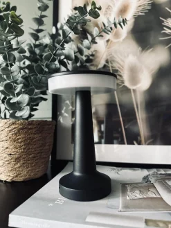 LED Touch Bordlampe genopladelig - Sort