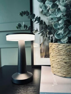 LED Touch Bordlampe genopladelig - Sort