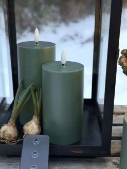 LED Udendørs Bloklys - Sæt af 3 stk - Grøn