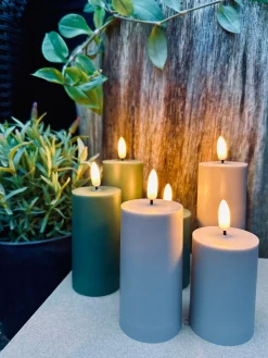 LED Udendørs Bloklys - Sæt af 3 stk - Grøn