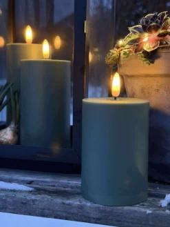 LED Udendørs Bloklys - Sæt af 3 stk - Grøn