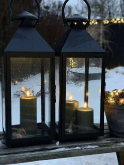 LED Udendørs Bloklys - Sæt af 3 stk - Grøn