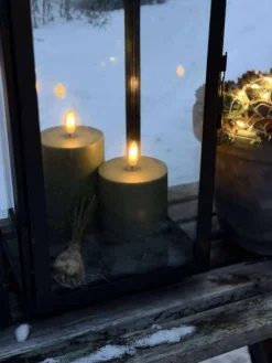 LED Udendørs Bloklys - Sæt af 3 stk - Grøn