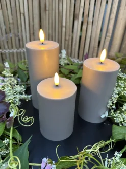 LED Udendørs Bloklys sæt af 3 stk – Sand