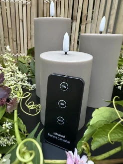 LED Udendørs Bloklys sæt af 3 stk – Sand