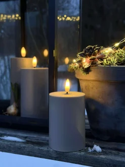 LED Udendørs Bloklys sæt af 3 stk – Sand