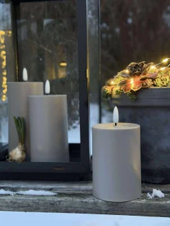 LED Udendørs Bloklys sæt af 3 stk – Sand