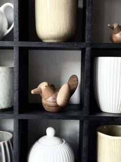 Liggende Fugl - Amber Brun Stor