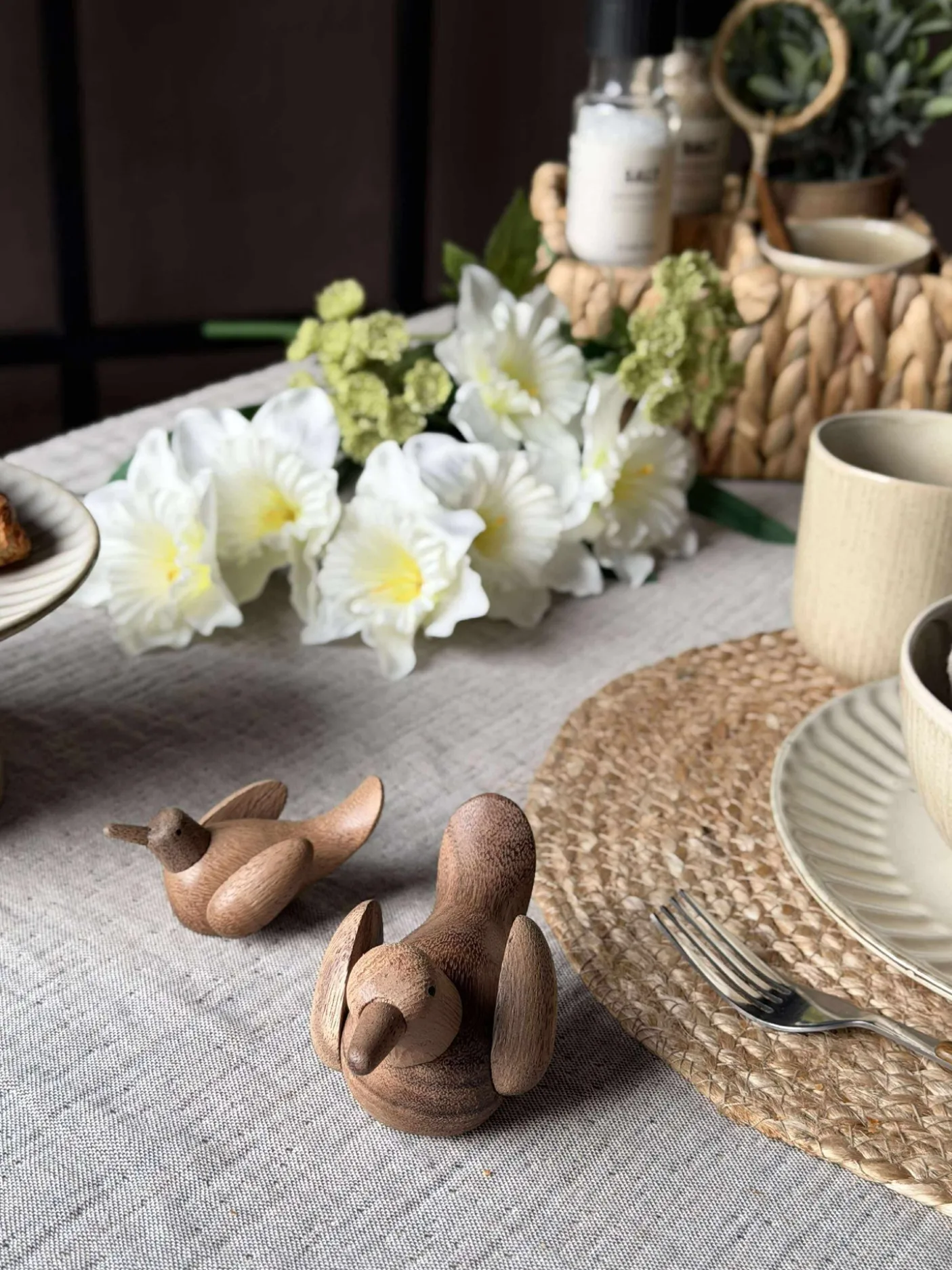 Liggende Fugl - Amber Brun Stor