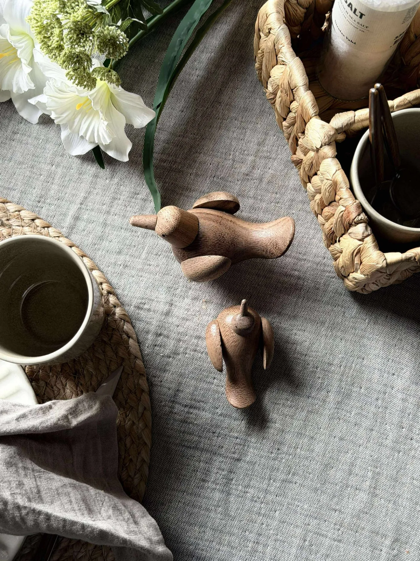 Liggende Fugl - Amber Brun Stor