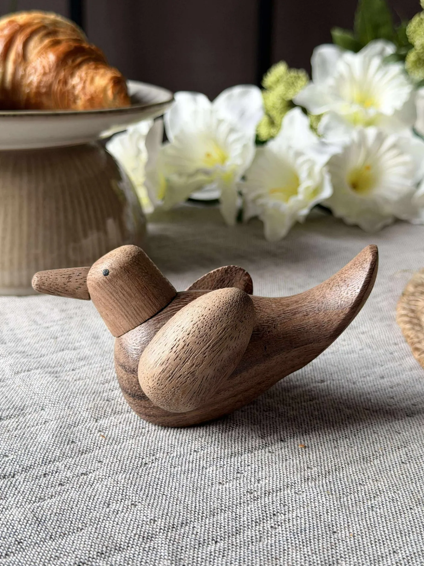 Liggende Fugl - Amber Brun Stor