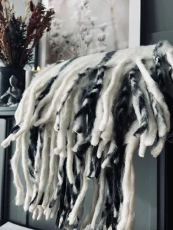 Lækker varm plaid - Grå tern