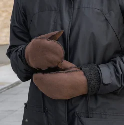 Luffer 2 farver lys brun, mokka brun