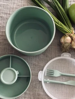 Lunchbox m. dressing kop - Grøn