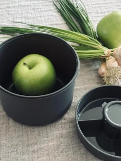 Lunchbox m. dressing kop - Sort