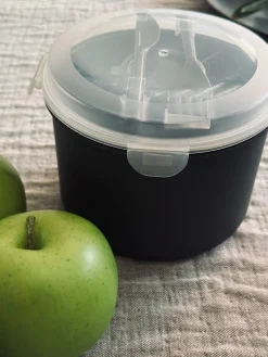 Lunchbox m. dressing kop - Sort