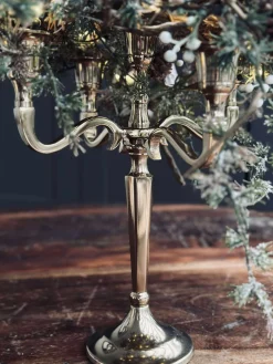 Lysestage Alu guld - 5 armet