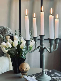 Lysestage Alu Salvie - 5 armet