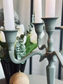 Lysestage Alu Salvie - 5 armet