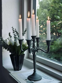 Lysestage Alu Salvie - 5 armet